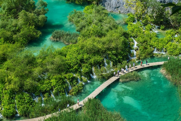 Bella vista nel Parco Nazionale dei Laghi di Plitvice Croazia