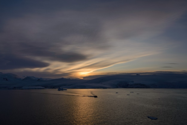 Bella vista sul mare Antartide