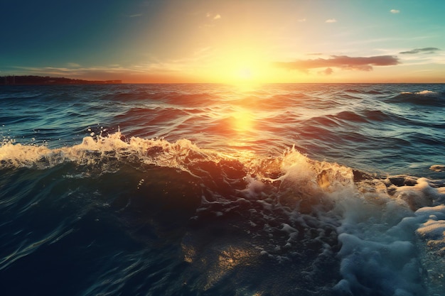 Bella vista sul mare Tramonto sul mare Natura composizione