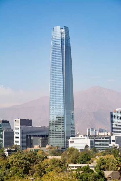 Bella vista sulla città di Santiago del Cile