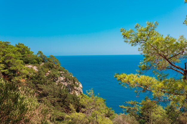 Bella vista sulla costa vicino a Kemer Antalya Turchia Kemer Antalya regione mediterranea Turchia Lycia