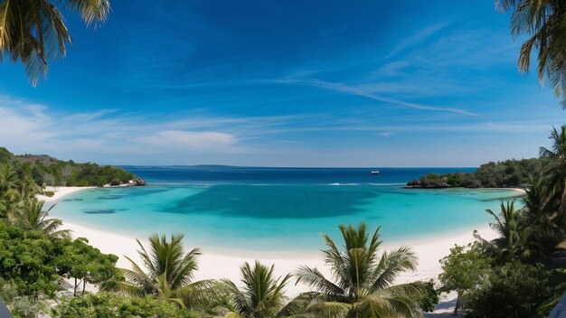 Bella vista sulla spiaggia Koh Chang Isola paesaggio marino nella provincia di Trad a est della Thailandia sul cielo blu bac