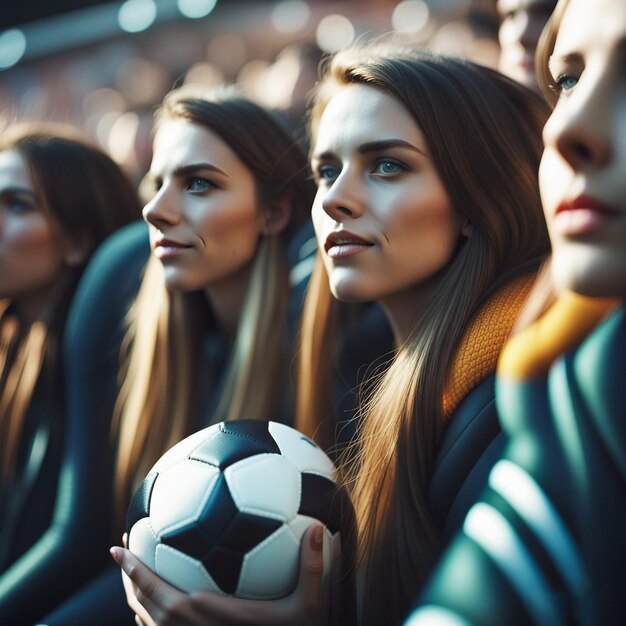 Belle amiche di calcio femminile