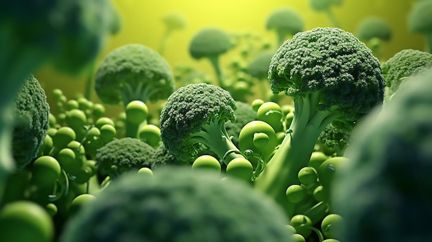 Belle broccoli sfondo di cibo sano