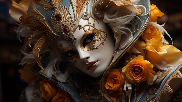 Belle maschere e abiti di carnevale di Venezia