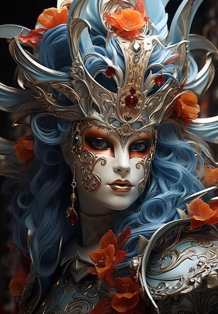 Belle maschere e abiti di carnevale di Venezia