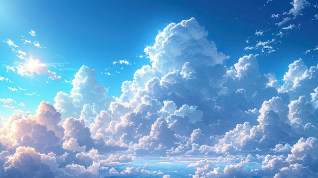 Belle nuvole sfondo blu cielo sfondo natura Banner HD