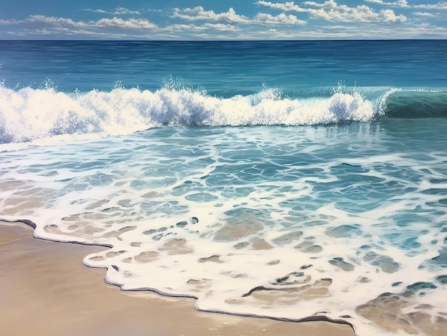 Belle onde del mare della spiaggia della Florida