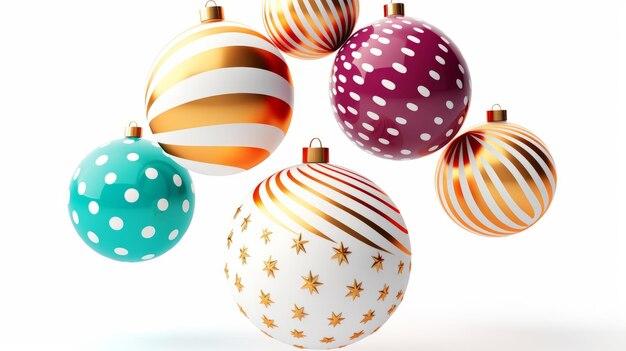 Belle palle di Natale Decorazioni per alberi di Natale Eleganti palle di natale moderne MutiColor