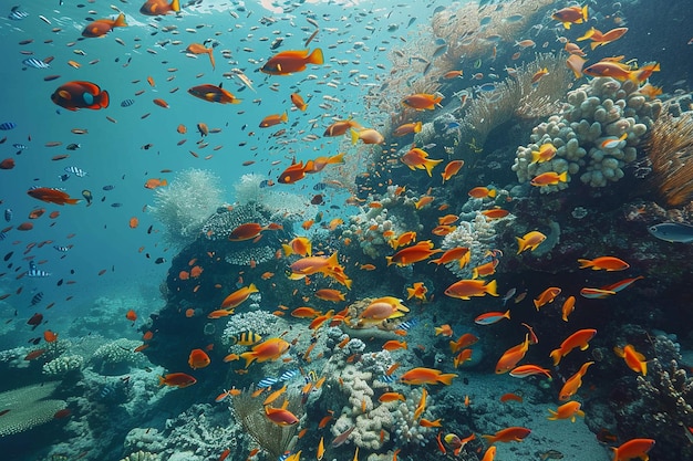 Belle pesci sul fondo marino e barriere coralline Sotto l'acqua bellezza dei pesci e delle barrière coralline