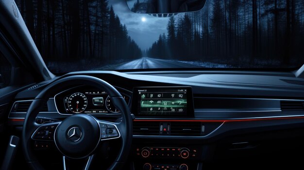 Bellezza delle auto al buio più sorprendente sfondo di carta da parati HD 8K Immagine fotografica