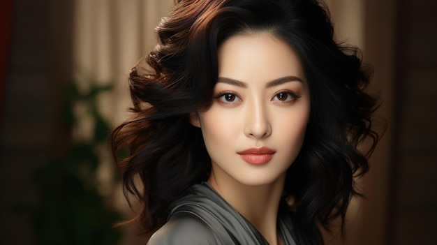 bellezza donna asiatica volto ritratto di donna asiatica