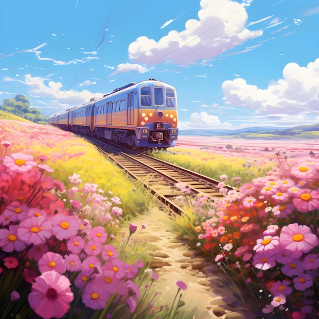 Bellezza in fiore Un viaggio in treno dello Studio Ghibli attraverso i campi di fiori