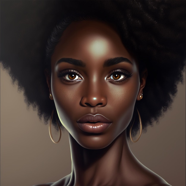 Bellezza nera bella ragazza nera Afro american Donna africana modello nero