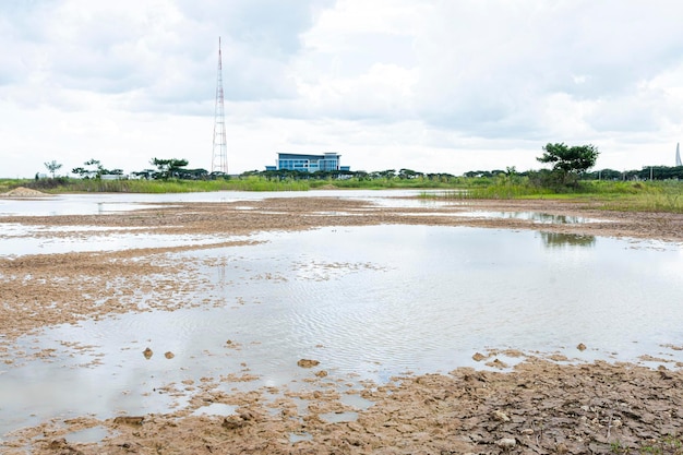 Bellissima campagna con vista panoramica in Cambogia