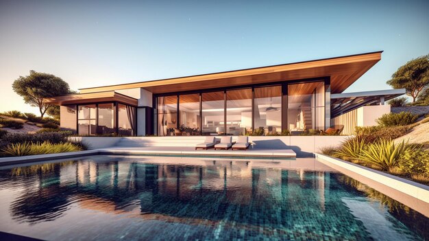 bellissima casa di lusso moderna con piscina