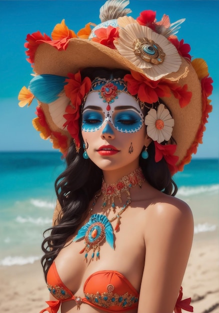 Bellissima Catrina sulla spiaggia