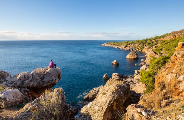 Bellissima costa del mare in Turchia