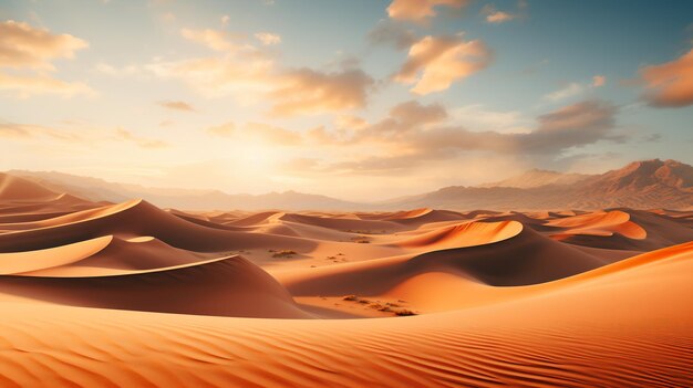 bellissima duna nella luce dorata