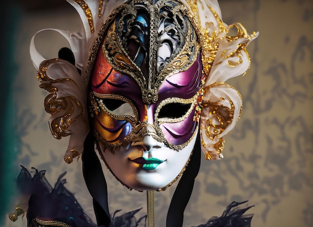 Bellissima ed elegante maschera veneziana