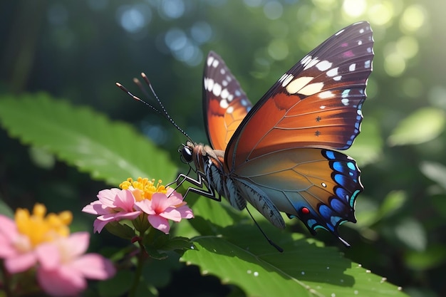 Bellissima farfalla in natura