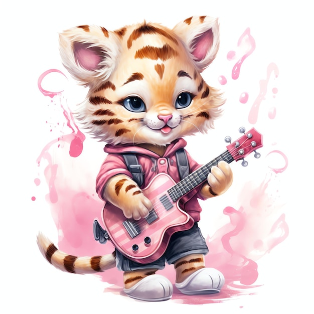 bellissima illustrazione di clipart della scuola materna Baby Tiger