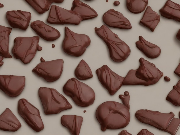 bellissima immagine in close-up di cioccolato generata da ai
