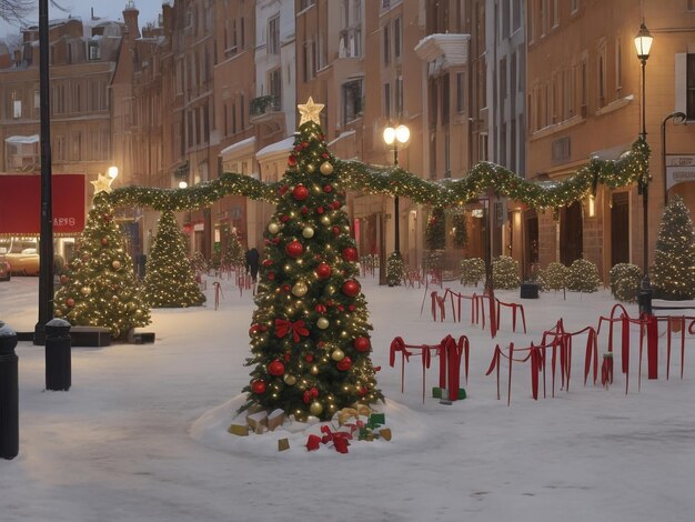 Bellissima immagine ravvicinata di Natale generata ai