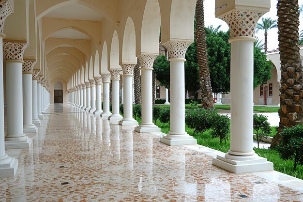 bellissima moschea contro un'atmosfera pura serena e divina fotografia professionale