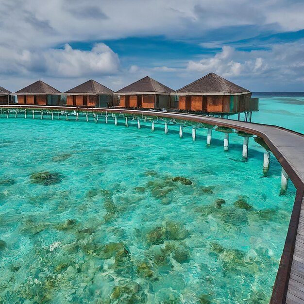 bellissima spiaggia tropicale delle Maldive con sabbia bianca e acqua di mare