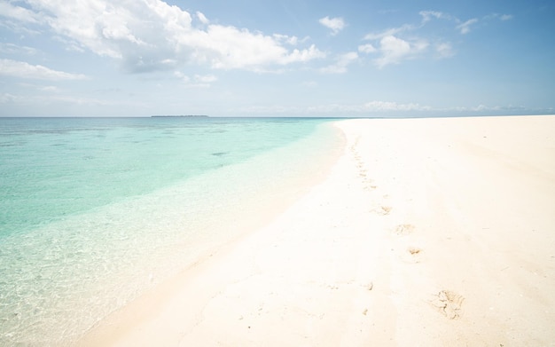 Bellissima spiaggia tropicale di sabbia bianca e mare