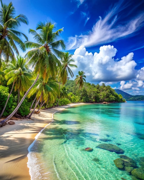 bellissima spiaggia tropicale e mare