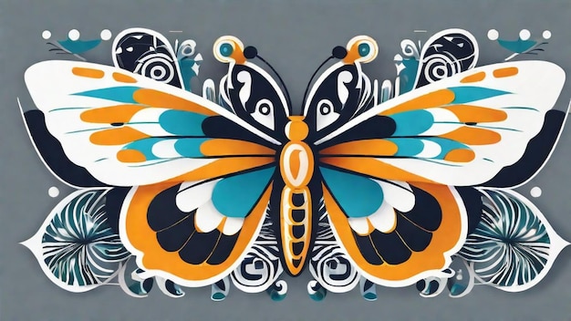 Bellissime farfalle in volo con le ali vibranti