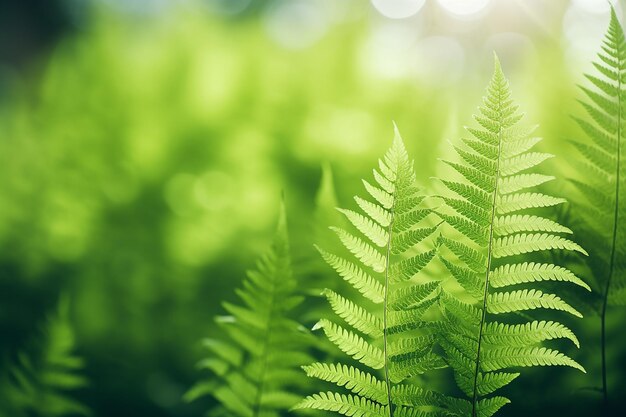 Bellissime felci lasciano fogliame verde Flora naturale