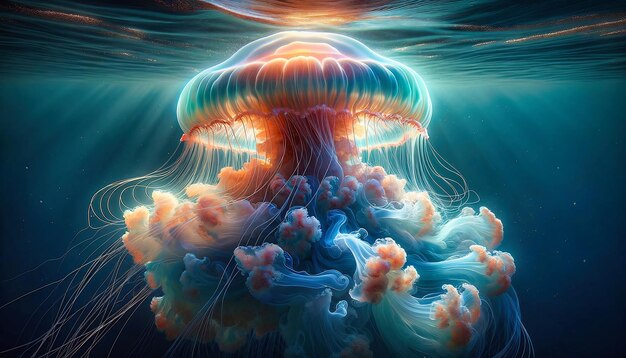 bellissime meduse nell'oceano