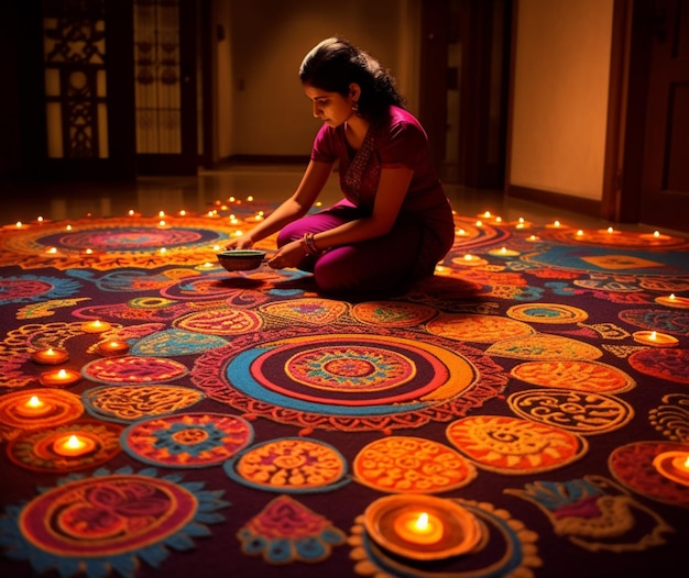 Bellissime rangoli di Diwali