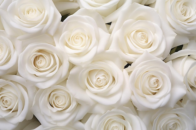 bellissime rose bianche sullo sfondo per il matrimonio