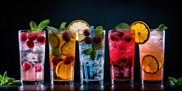bellissimi cocktail alcolici colorati