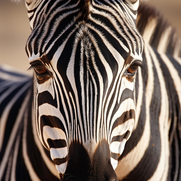 Bellissimi colori animali selvatici nella natura zebra