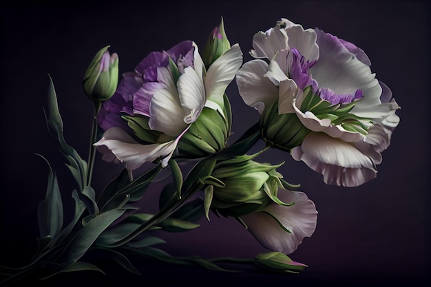 Bellissimi e freschi fiori di Lisianthus