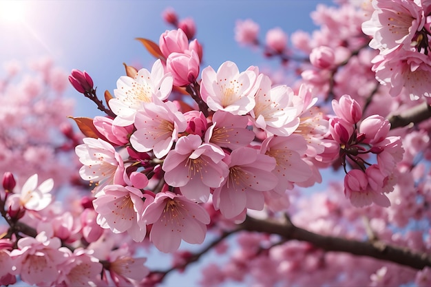 Bellissimi fiori di primavera su sfondo di carta verde