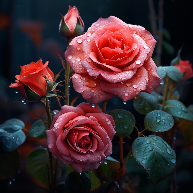 Bellissimi fiori di rosa