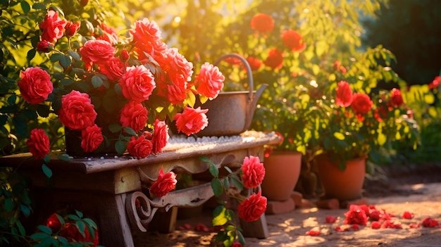 bellissimi fiori in giardino