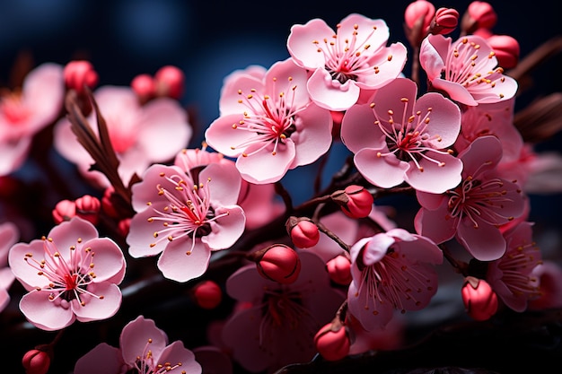 bellissimi fiori rosa nel giardino