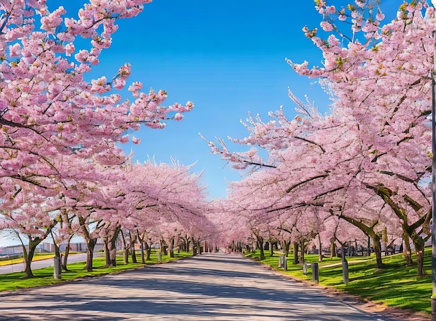 bellissimi fiori rosa su un albero