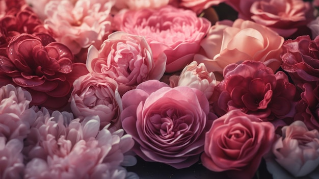 Bellissimi fiori rosa sul giardino