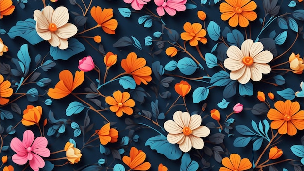 Bellissimi fiori seamless pattern