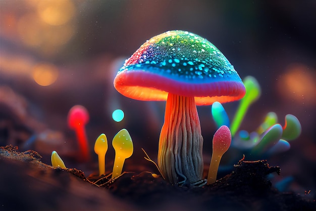 Bellissimi funghi luminosi