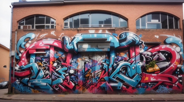 Bellissimi graffiti sull'edificio