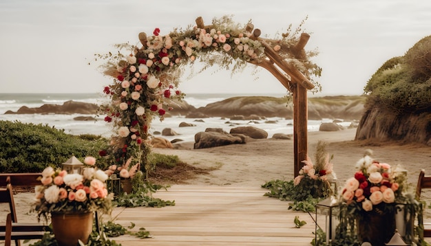 bellissimi paesaggi e fiori di matrimonio